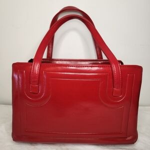 50s Shiny Red Purse Handbag